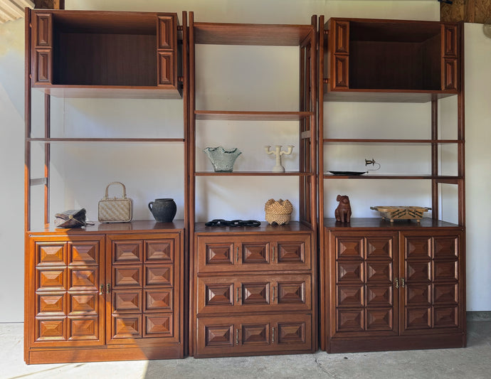 Vintage Mid Century Modern Wall Unit