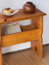 Load image into Gallery viewer, Vintage Hand Crafted Wooden Storage Bench
