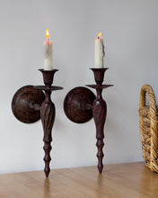 Load image into Gallery viewer, Vintage Pair of Bronze Candle Sconces