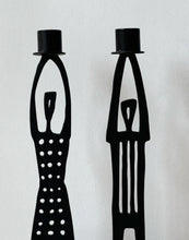 Load image into Gallery viewer, Vintage Bengt &amp; Lotta Scandinavian Candleholders Black Iron