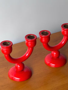 Vintage Pair of Scandinavian Candle Holders