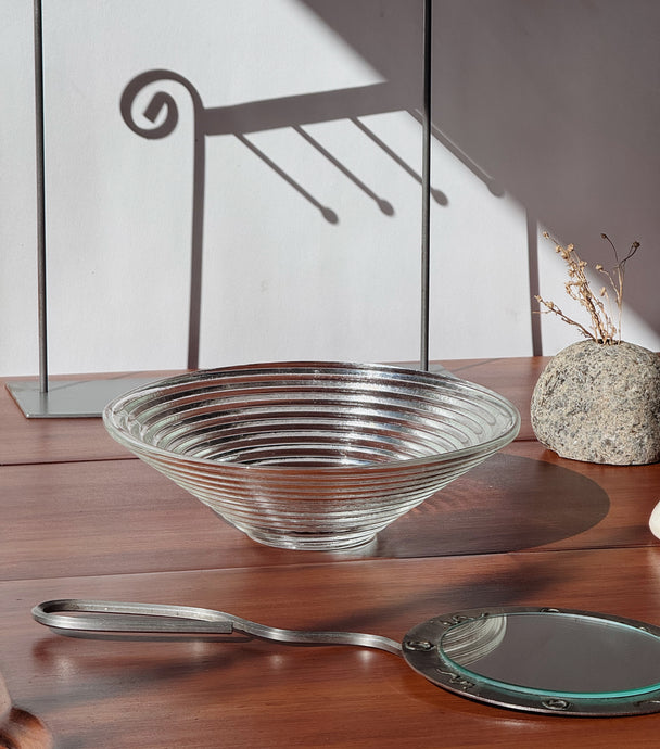 Spiral Glass Vintage Bowl