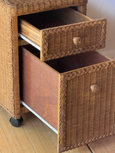 Load image into Gallery viewer, Vintage Wicker File Cabinet
