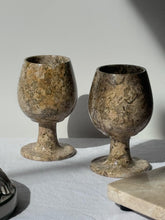 Load image into Gallery viewer, Pair of Vintage Jasper Stone Chalices