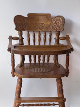 Load image into Gallery viewer, Antique Victorian Wooden High Chair
