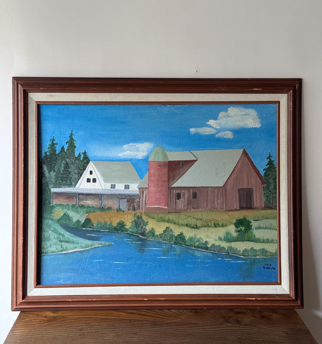 Vintage 1990's Farmhouse Original Painting