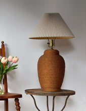 Load image into Gallery viewer, 1970’s XL Jute Rope Table Lamp