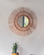 Load image into Gallery viewer, Large Rattan Starburst Mirror