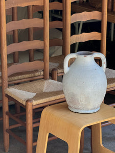 Antique Whitewashed Large Terracotta Vessel