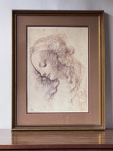 Load image into Gallery viewer, Vintage Davincci 'Head of Leda' Framed Print Italy