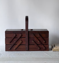 Load image into Gallery viewer, Vintage Wooden Accordion Sewing Box