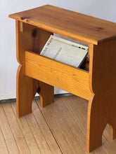 Load image into Gallery viewer, Vintage Hand Crafted Wooden Storage Bench