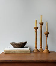 Load image into Gallery viewer, Set of 3 Wooden Candle Holders