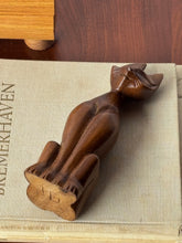 Load image into Gallery viewer, Vintage MCM Carved Wooden Cat