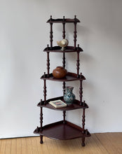 Load image into Gallery viewer, Antique Tiered Corner Spindle Shelf
