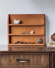 Load image into Gallery viewer, Vintage Oak Wooden Tered Wall Shelf