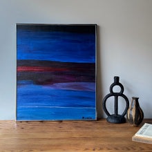 Load image into Gallery viewer, Original Blue Abstract Acrylic on Canvas Framed