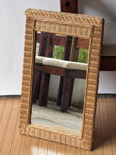 Load image into Gallery viewer, Vintage Wicker Mirror