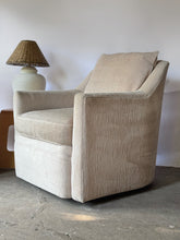 Load image into Gallery viewer, Vintage Cream Swivel Rocking Chair