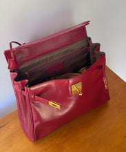 Load image into Gallery viewer, Burgundy Red Leather Handbag