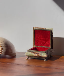 Antique Onyx Jewelry Box