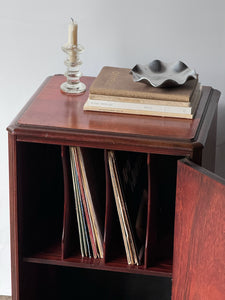 Vintage 1940's Mahogany Record Cabinet by Continental