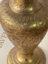 Load image into Gallery viewer, Vintage Brass Etched Vase