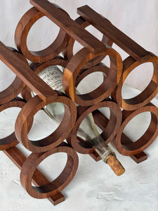 Vintage Kustom Kraft Walnut Wine Rack