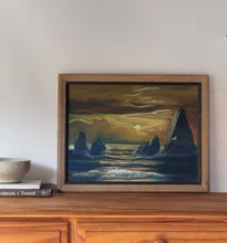 Load image into Gallery viewer, Vintage Original Seascape on Canvas