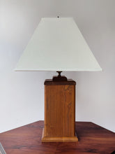 Load image into Gallery viewer, Vintage Wooden Pedestal Lamp