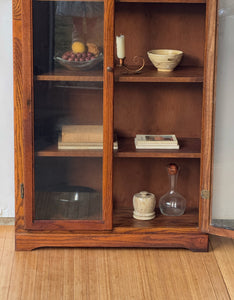 Antique Tall Wooden Display Cabinet