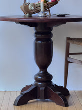 Load image into Gallery viewer, Antique Solid Mahogany Pedestal Bistro Table