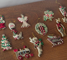Load image into Gallery viewer, Vintage Gold Ornaments