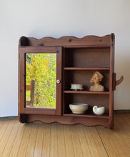 Load image into Gallery viewer, Vintage Handcrafted Scalloped Wooden Cabinet