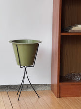 Load image into Gallery viewer, Vintage MCM Green Planter w/ Stand