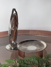 Load image into Gallery viewer, Vintage Queen Anne Style Silver-Plated Folding Serving Tray