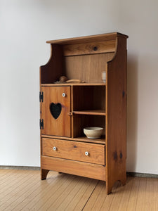 Antique Handcrafted Childs Primitive Hutch