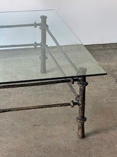 Load image into Gallery viewer, Giacometti Style Sculptural Coffee Table Patinated Bronze Finish