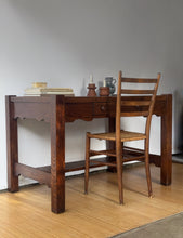 Load image into Gallery viewer, Antique Mission Oak Library Desk