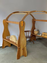 Load image into Gallery viewer, ‘Elves and Angels’ Wooden Playstand with Canopy