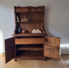 Load image into Gallery viewer, Antique American Pine Scalloped Cupboard