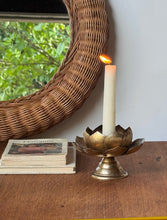 Load image into Gallery viewer, Vintage Brass Indian Lotus Candle Holder