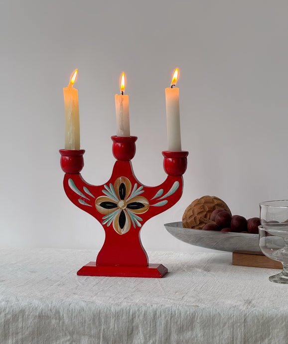 Vintage Handpainted Candelabra Made in Sweden