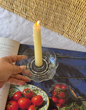 Load image into Gallery viewer, Vintage Etched Glass Candle Holder
