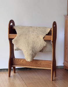Vintage Oak Blanket Stand