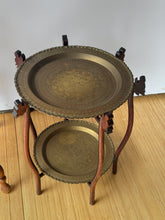 Load image into Gallery viewer, Antique Tierd Hong Kong Folding Side Table