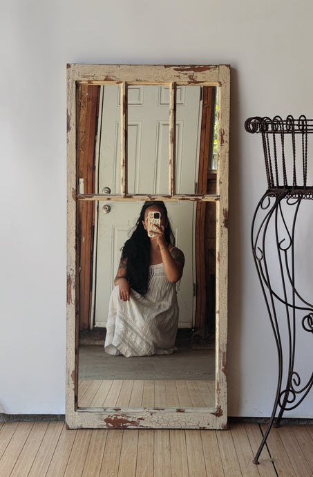 Primitive Distressed Hanging Mirror