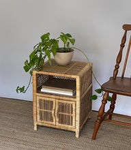 Load image into Gallery viewer, Small Vintage Wicker Cabinet