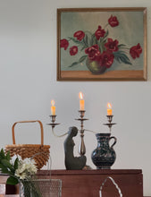 Load image into Gallery viewer, Antique Still Life Original Oil Painting on Board