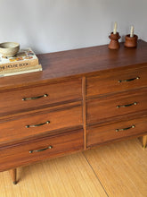Load image into Gallery viewer, Vintage MCM Lowboy Dresser w/ Mirror